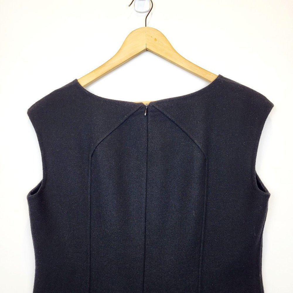 Talbots Black 100% Wool Structured Sheath Dress, Size 8, EUC - Picture 8 of 13